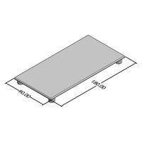 60-170-2 MODULAR SOLUTIONS POLYAMIDE PART END CAP 180MM X 90MM LIGHT GRAY